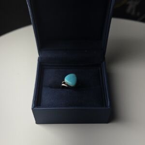 Elegant Silver Ring with Turquoise Stone